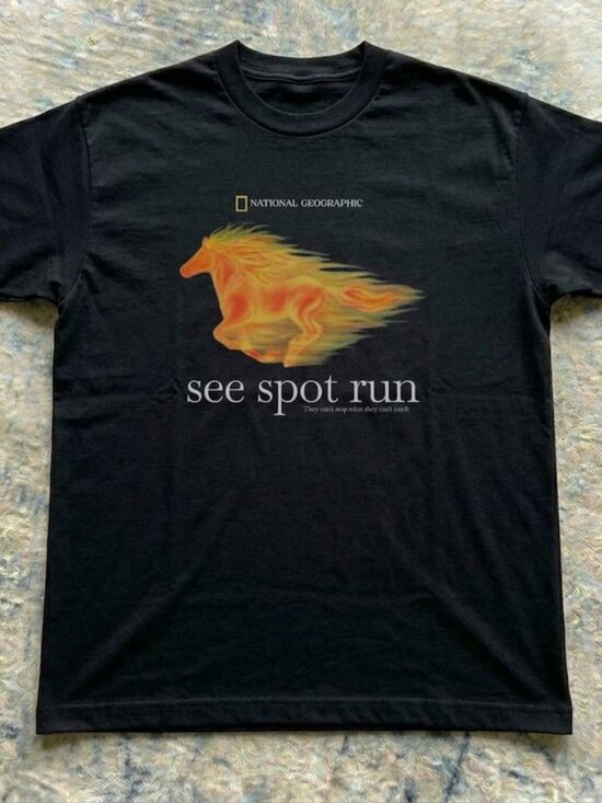Tops - National Geographic See Spot Run Heat Wave Horse Graphic T-shirt
